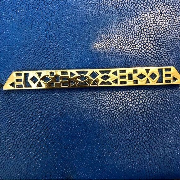 Stella and Dot Blue and Black Crackled Clutch Wristlet Purse - Picture 2 of 10